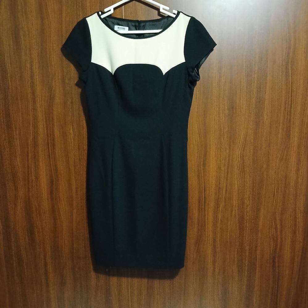 Moschino CheapandChic Black and White Sheath Dress